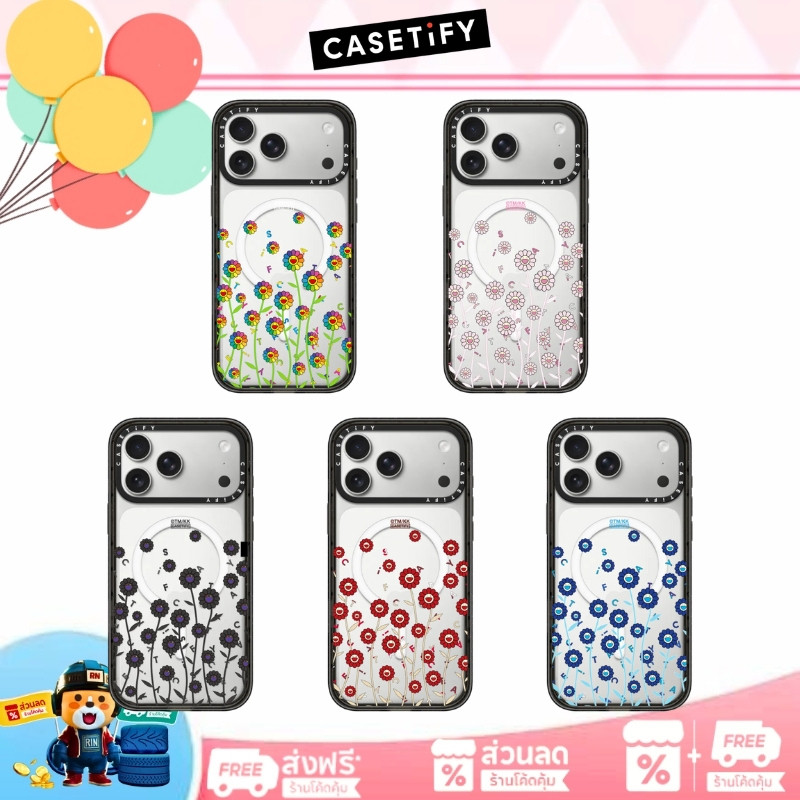 TAKASHI MURAKAMI x CASETiFY FLOWERS FIELD PHONE CASE ครอบมือถือ（ของแท้ 100 %）