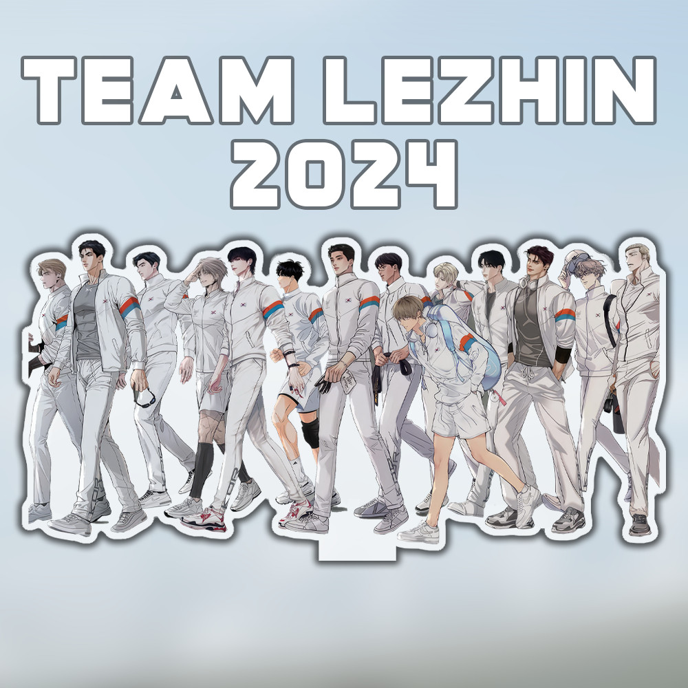 Manhwa BL Lezhin BOMTOON ปฏิทิน 2024 คําอวยพรของฤดูกาลทีม Standee และพวงกุญแจอุปกรณ์ตกแต่ง