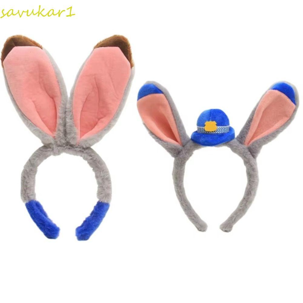LUMEN ที่คาดผมหูกระต่าย, หูปุย Kawaii Judy Hopps ที่คาดผม, เครื่องประดับผมการ์ตูนล้างหน้า Creative Z