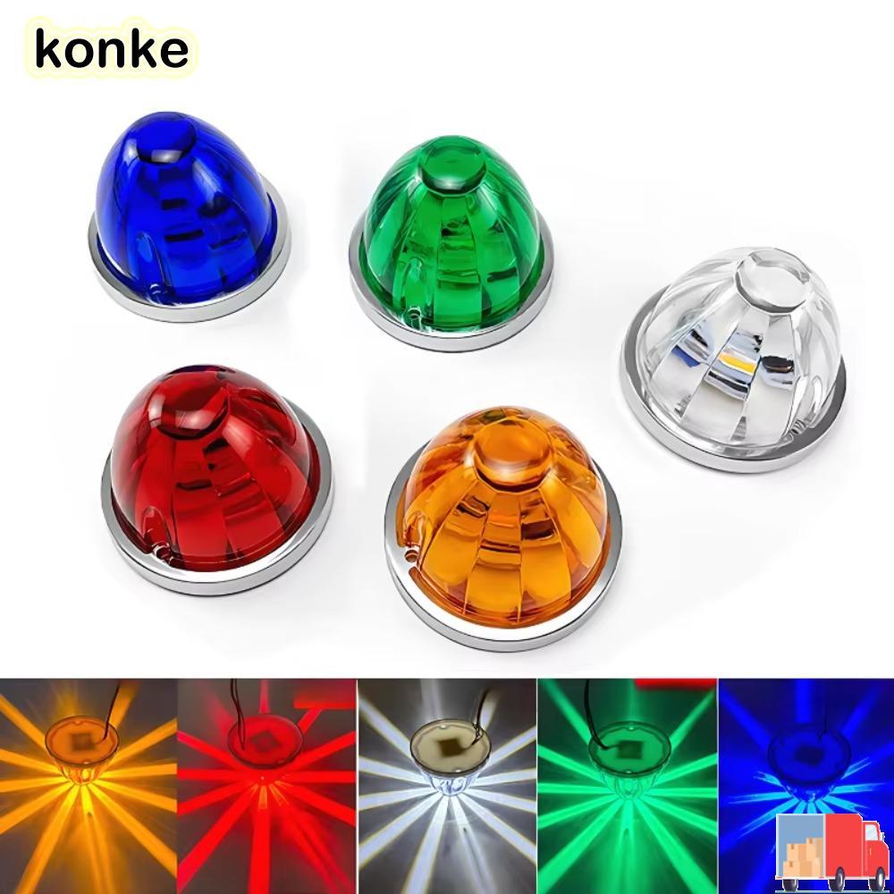 KONKE ไฟ LED Marker, 12V 24V Side Marker ไฟเลี้ยวรถยนต์, ตัวบ่งชี้สากล, รถพ่วงไฟเตือนรูปทรงแตงโม