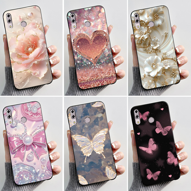 สําหรับ Asus ZenFone 5 5z ZS620KL ZE620KL ซิลิโคนนุ่มสีดําฝาครอบดอกไม้น่ารักการ์ตูนการพิมพ์ปลอก