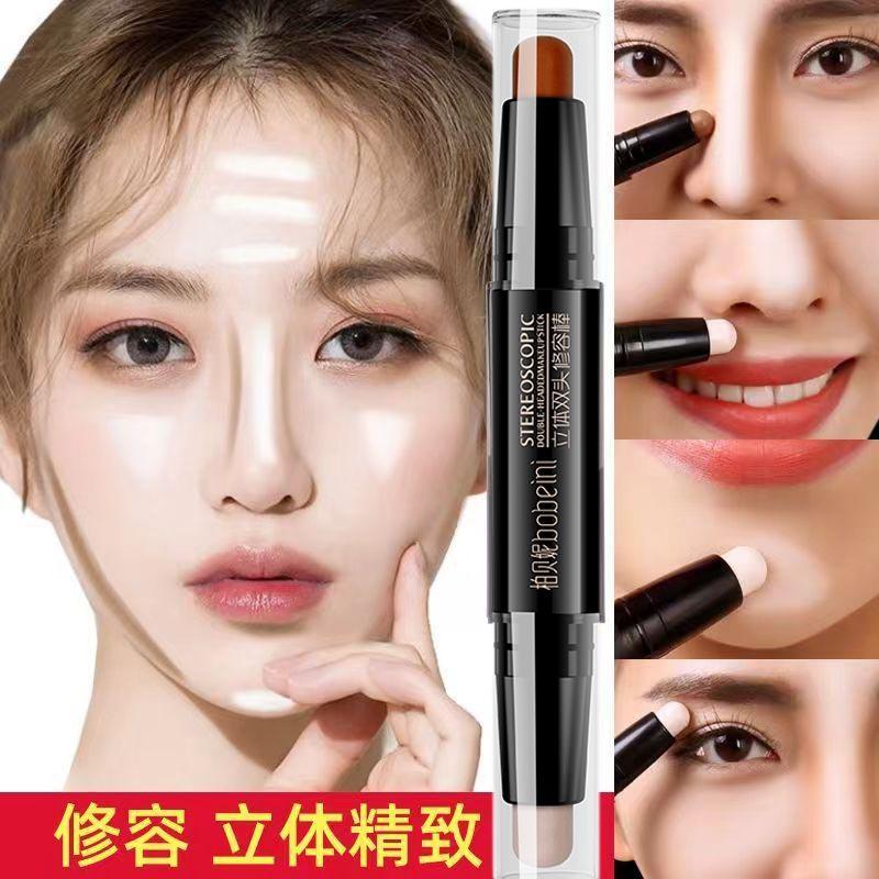 คอนทัวร์ contour Contouring Stick Female Double-Headed Dual-Use Highlighter เริ่มต้นจมูก Shadow Powd