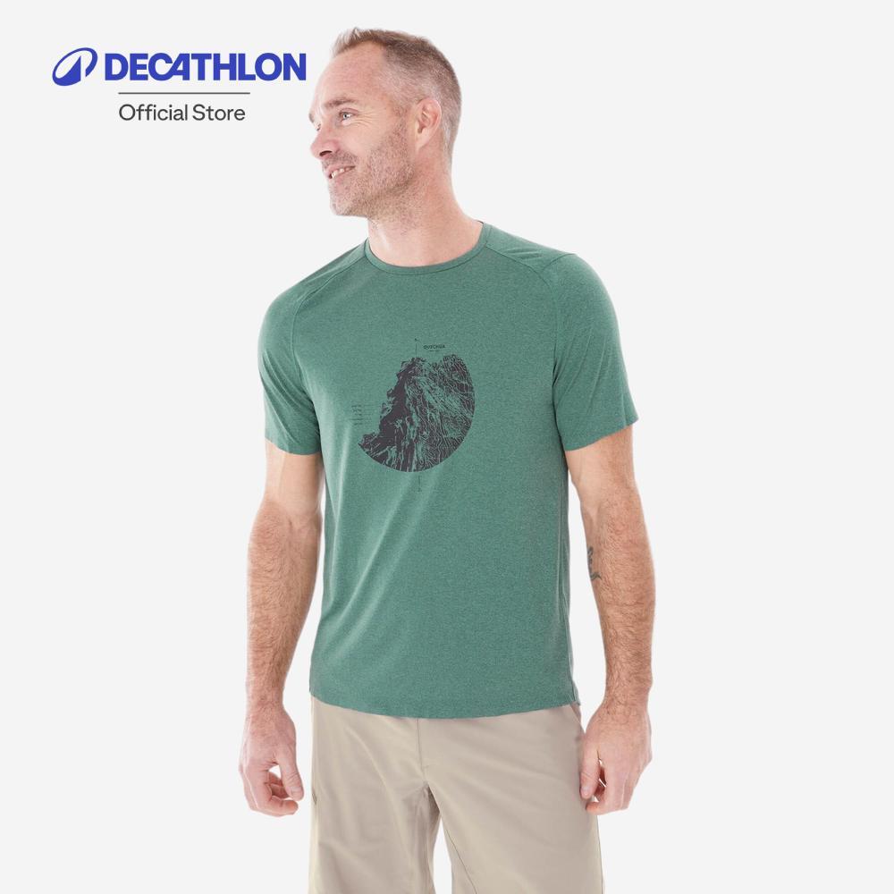Decathlon Men's MH500 short-sleeved hiking t-shirt เสื้อยืดเดินป่าแขนสั้นสำหรับผู้ชาย รุ่น MH500 - G