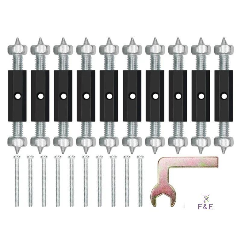 F&E 10pcs Wall Switch Socket CASSETTE Repairer ปรับ CASSETTE สกรูสนับสนุน Rod พร้อมประแจ 86/118 ประเ