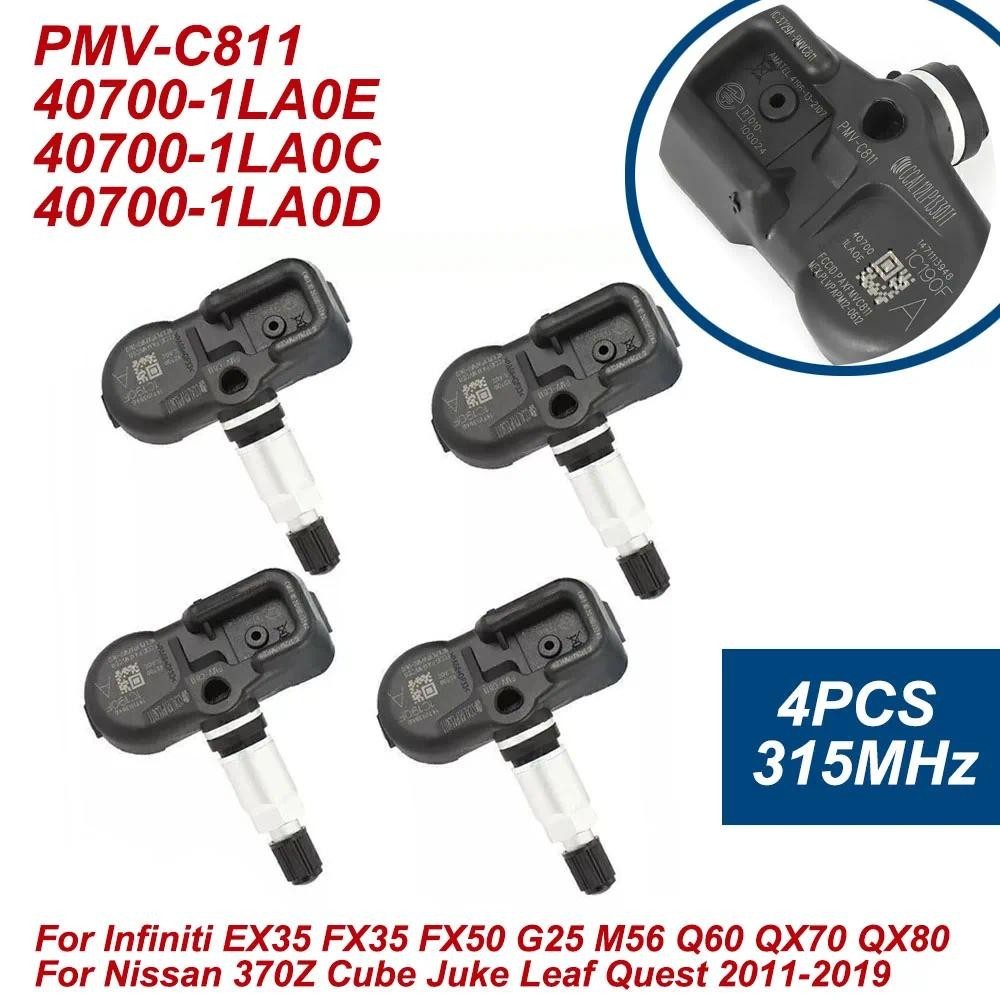 4 ชิ้น 315MHz TPMS เซ็นเซอร์ความดันยางสําหรับ Infiniti EX35 FX35 FX50 M56 Q60 Nissan Cube Juke Quest