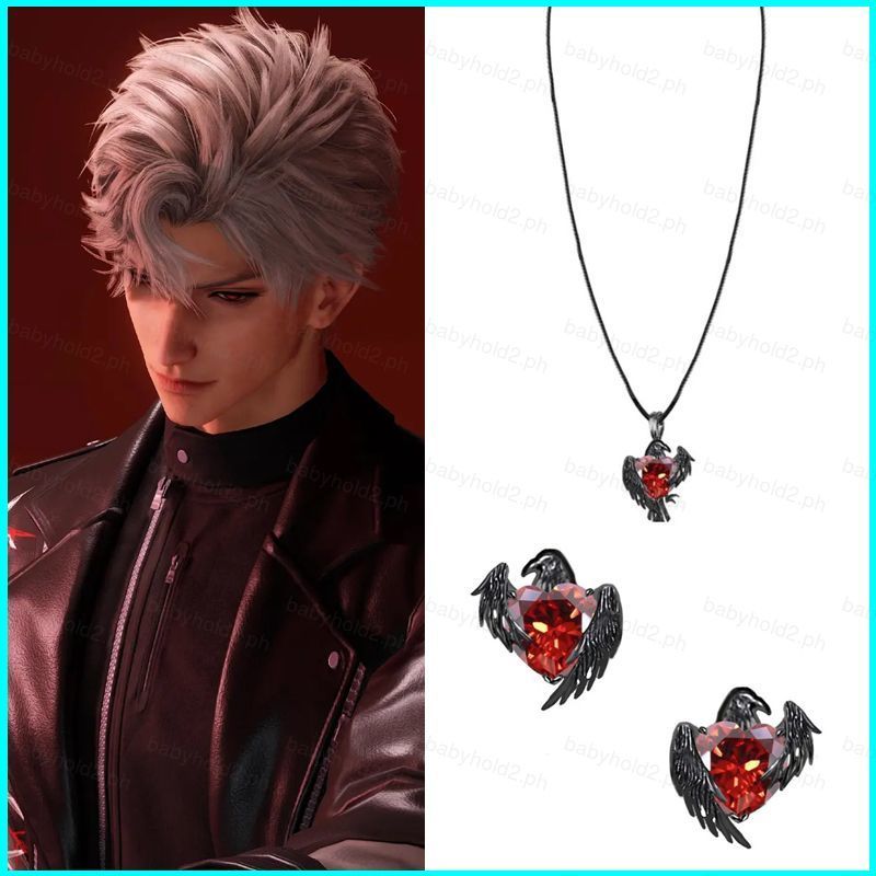 .ACCESSORIES สร้อยคอลักษณะคล้ายกัน BY2 Love & Deepspace Sylus: สร้อยคออีกาและต่างหูเพทายสีแดง