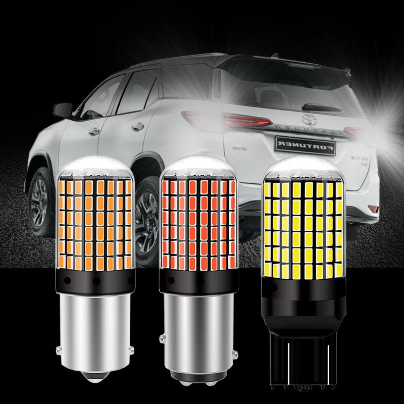 TOYOTA FORTUNER หลอดไฟ LED 1156 1157 T20 7440 7443 ไฟถอยหลังแบบสว่างมาก 3,000 ลูเมน หลอดไฟเลี้ยว ไฟท้ายรถยนต์ ไฟเบรค