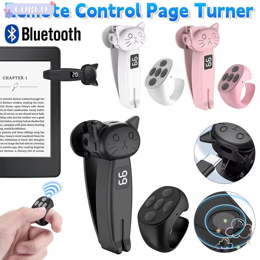 CORCO Electric Auto Page Turner, Mute Bluetooth-Compatible Finger Clicking อุปกรณ์, ABS Mini Quick C