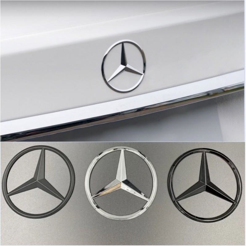 9 ซม.รถด้านหลังสัญลักษณ์กลางTrunk 3 Pins Star EmblemสําหรับMercedes Benzรถอะไหล่W117 W176 W204 W205 