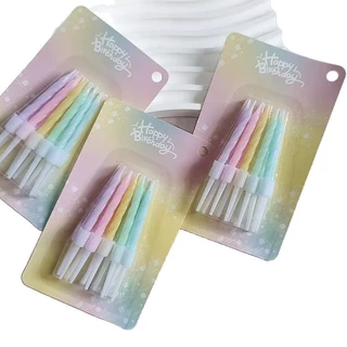 (50แพค) เทียนวันเกิดแฟนซี แบบเกลียว สีสดใส สำหรับตกแต่งเค้ก