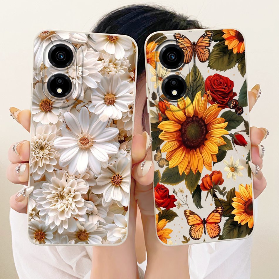 สําหรับ Itel P55 5G P661N P665L ItelP55 4G A666L A666LN เลนส์ป้องกันกรณีสวย Daisy Sunflower ซิลิโคนน