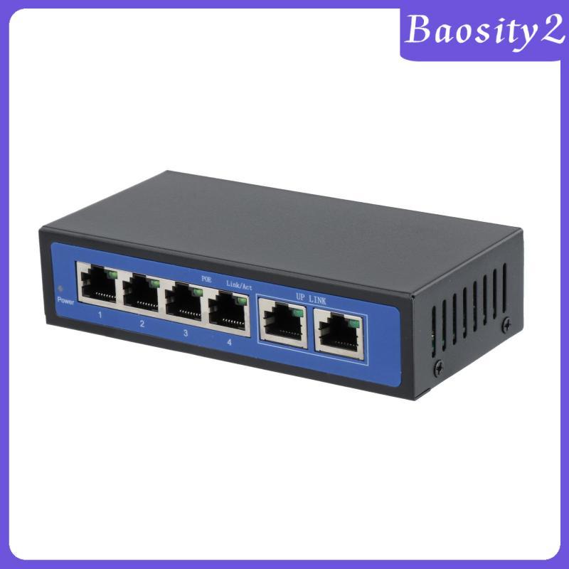 [Baosity2] 6 Port 100Mbps 4 POE Port & 2 Uplink Power Over Ethernet Switch Adapter