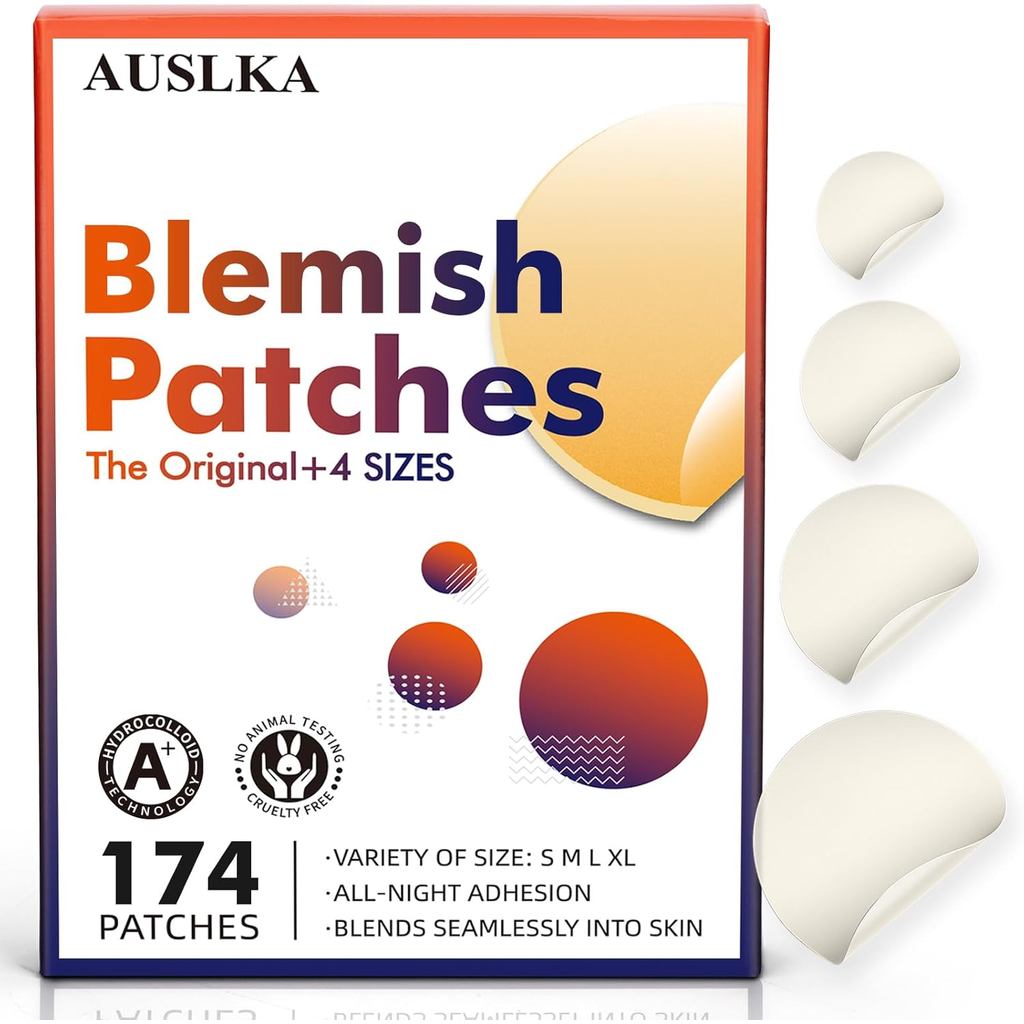 AUSLKA Blemishes Patch -175 Patch - Hydrocolloid Spot Dots - Blemishes Patch - สติ๊กเกอร์สิว, สําหรั
