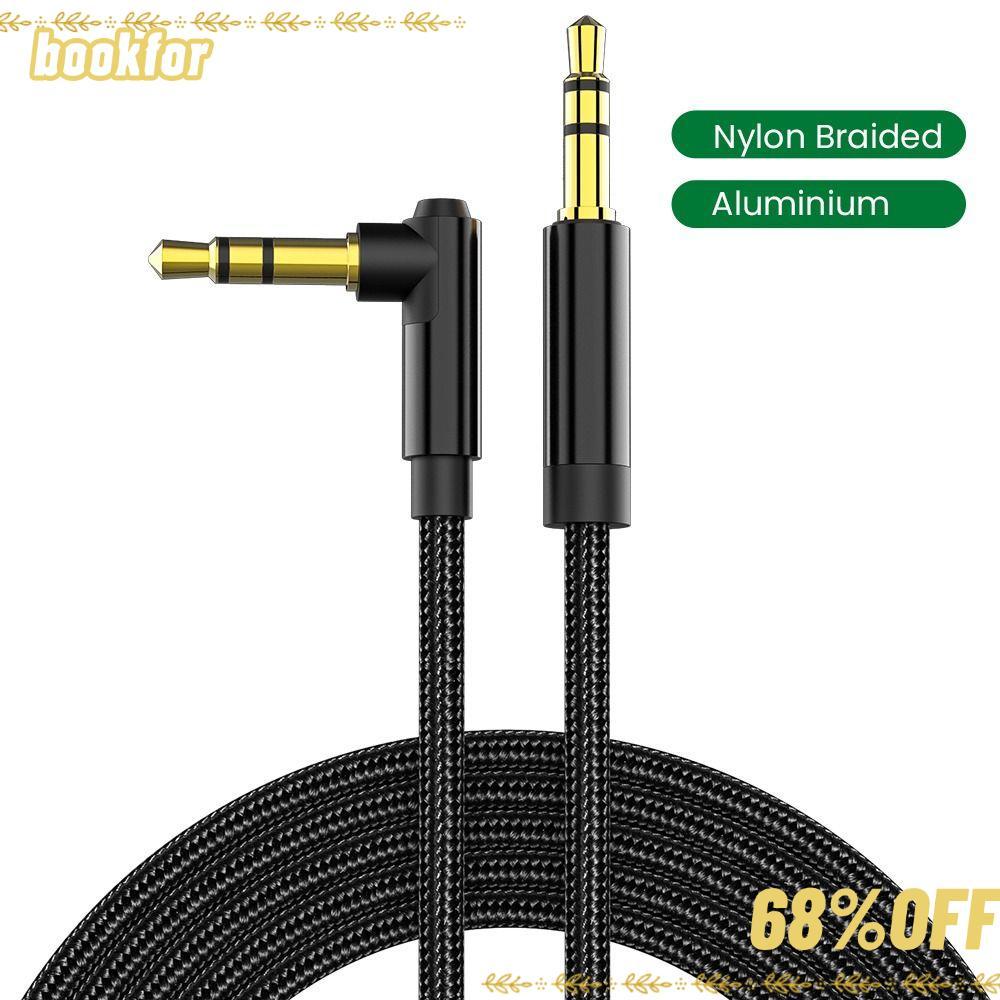 BOOKFOR สายสัญญาณเสียง HiFi 90 องศา Elbow Aux Cord