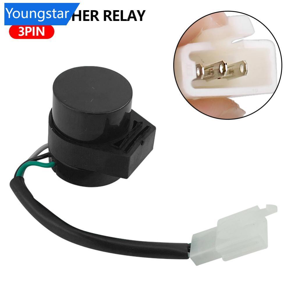 FYY 12V 3Pin รอบรถจักรยานยนต์ LED Flasher รีเลย์ไฟกระพริบไฟเลี้ยว Flasher รีเลย์สําหรับ Gy6 50‐250cc