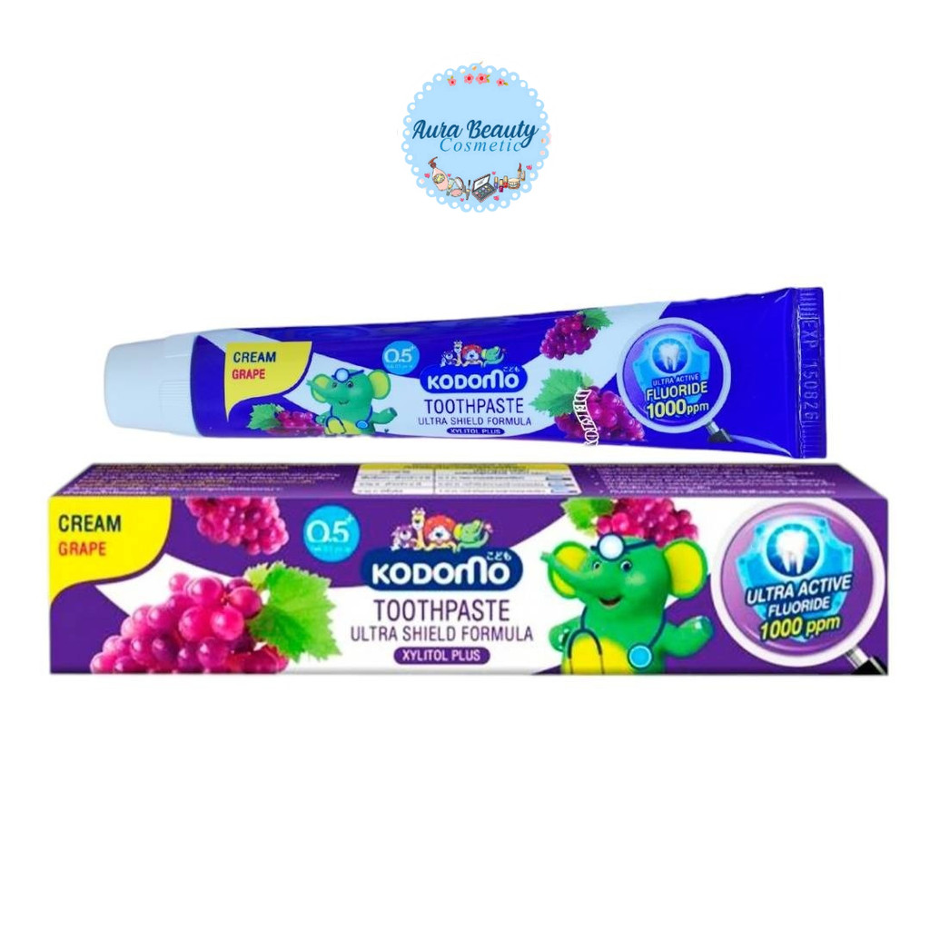 📍 (1 กล่อง) Kodomo Toothpaste Kids Grape ยาสีฟันเด็ก กลิ่นองุ่น 40 กรัม ยาสีฟันสำหรับเด็ก โคโดโม