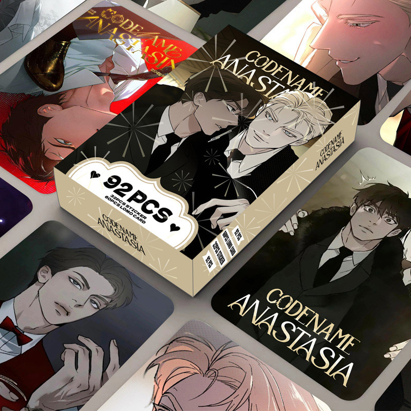 CodeName Anastasia Lomo Card การ์ดการ์ตูนเกาหลี Photocard 60 ชิ้น + สติ๊กเกอร์ขนาดเล็ก 32 ชิ้น