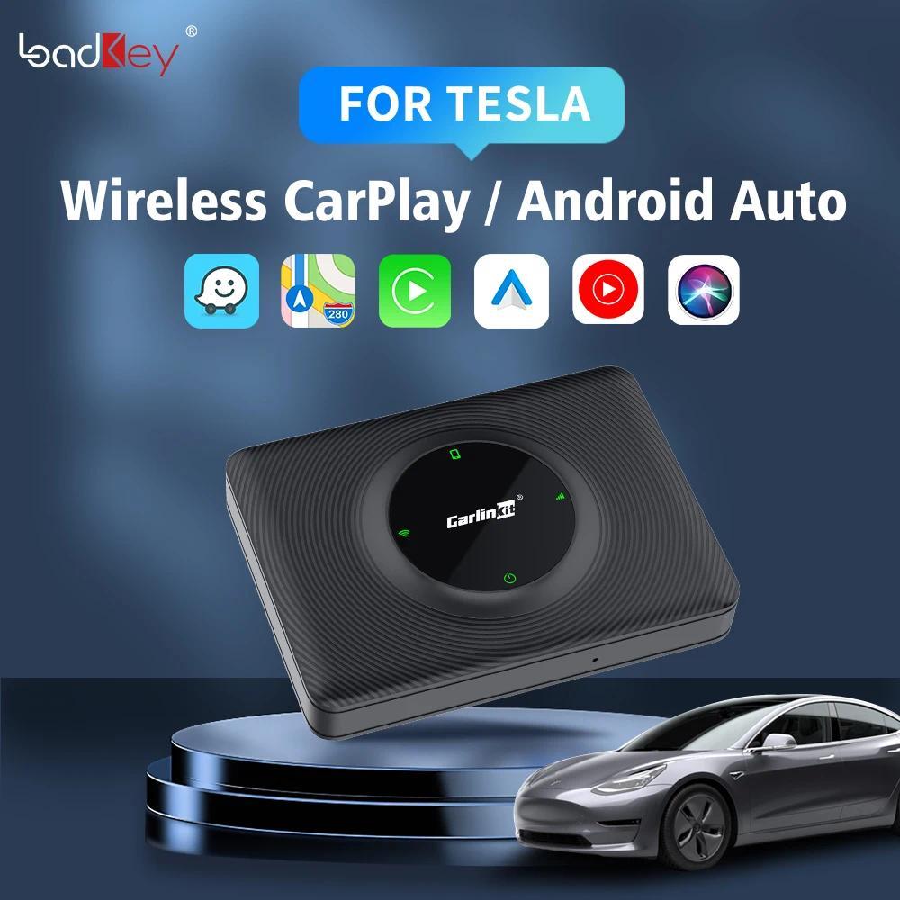 CarlinKit Wireless CarPlay Android Auto Dongle บน Tesla รุ่น 3 / X / Y / S 2.4 + 5.0G WiFi BT Siri G