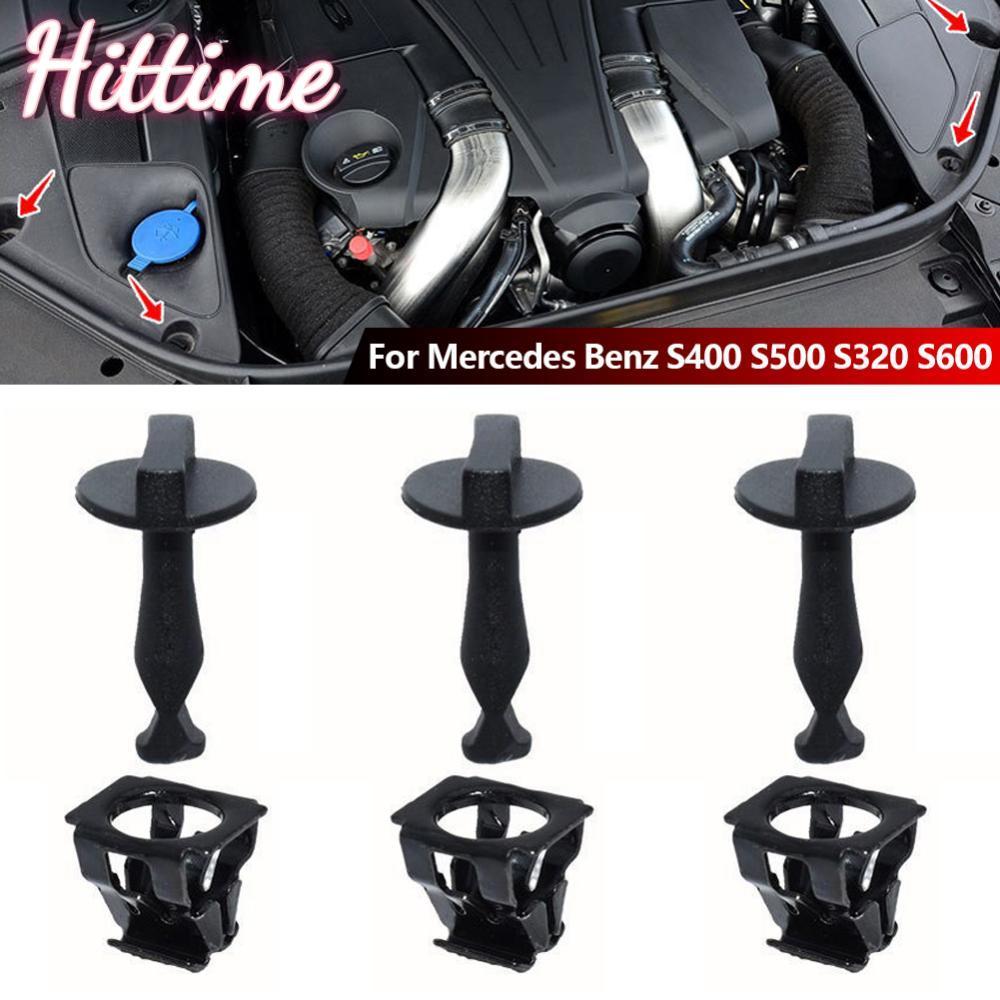 HITTIME 3 ชิ้นรถเกลียวสปริงปะเก็นคงที่หัวเข็มขัดโรตารี่จับฝาครอบฐานสําหรับ Mercedes Benz S400 S500 S