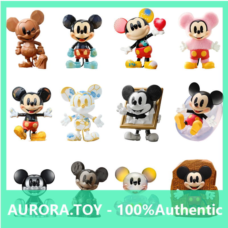 P POPMART Disney Mickey Creative Boundless Series Mystery Box ของขวัญเล่นอินเทรนด์