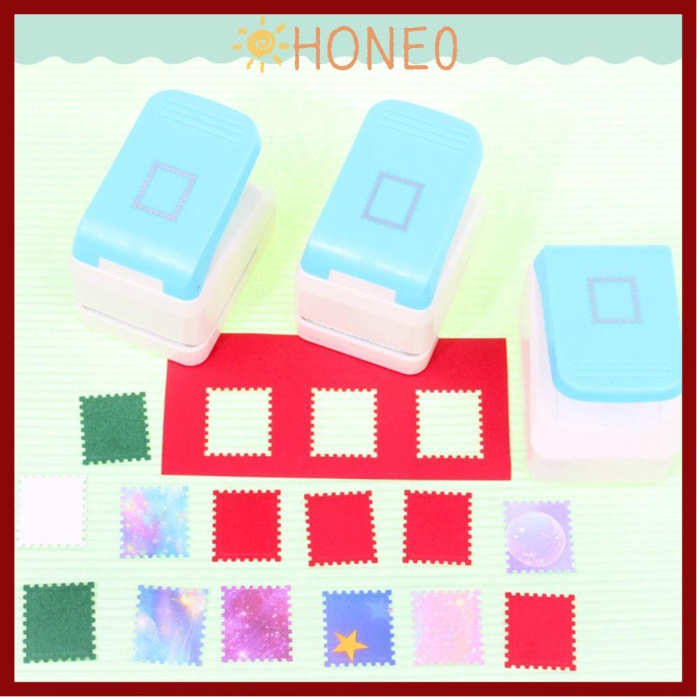 HONE Stamp Border Punch, Embosser DIY Crafts Stamp ลายนูน| ทําด้วยมือแบบพกพาประหยัดแรงงานแสตมป์รูปร่