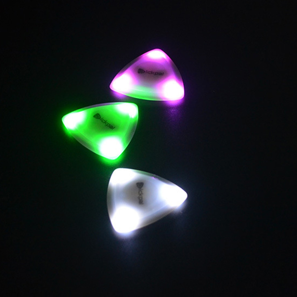 ปิ๊กกีตาร์โปร่งเรืองแสงพร้อมไฟ LED Touch ชิ้นส่วนกีตาร์เรืองแสงกีตาร์ไฟฟ้าเบส Plectrum