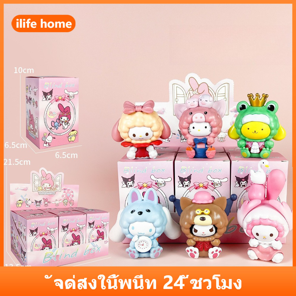 💥 จัดส่งจากประเทศไทย 💥6 ชิ้น Kuromi ดอกไม้คอสเพลย์ Sakura Unicorn การ์ตูนตุ๊กตาของเล่นเค้ก Topper เค้กตกแต่งเครื่องประดับอะนิเมะรูปตุ๊กตาของเล่นสําหรับของขวัญเด็ก Hello Kitty Cinnamor