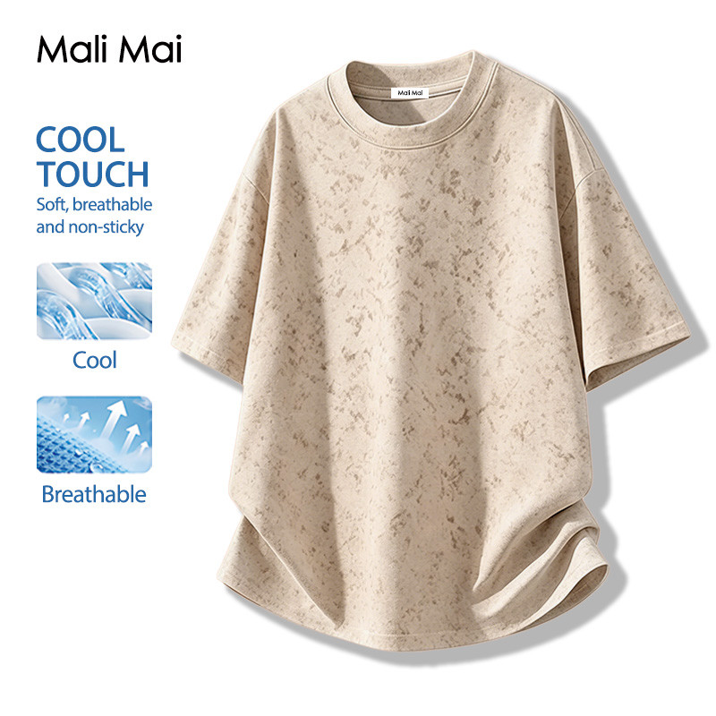 มัดย้อม เสื้อยืดแขนสั้น ทรง สวมใส่สบาย เรียบง่าย ของเวอร์ชั่นเกาหลี ใหม่ (ส่งเร็ว จัดส่งจากไทย)