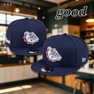 หมวกเบสบอล, Youth New Er1a Gonzaga Bulldogs 9FIFTY Snapback Hat กันแดด unisex หลากสีปักคลาสสิกกลางแจ้ง อเนกประสงค์ กันแดดสําหรับผู้ชาย