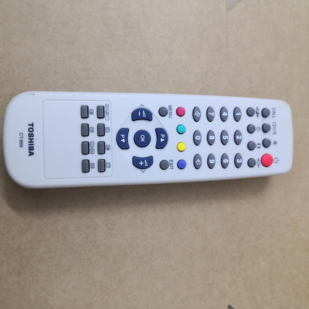 รีโมทคอนโทรลอินฟราเรดทีวีแบบเก่าของโตชิบามือสองดั้งเดิม: CT-889