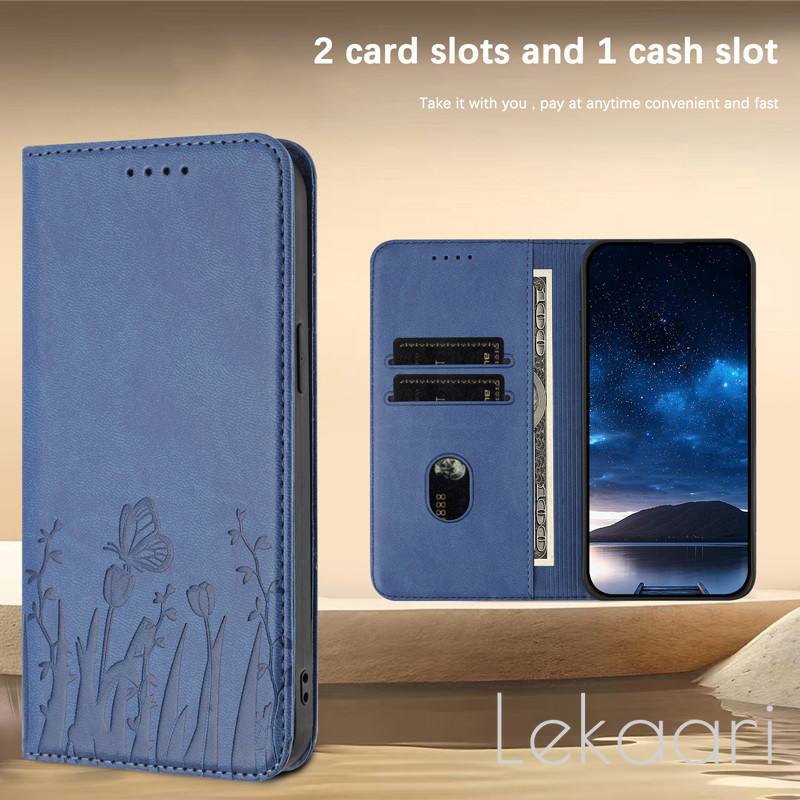 กรณีพลิกแม่เหล็กสําหรับVivo V29 V29e V27 V27e V21 V21s V21e IQOO Z9s S10 Pro Lite 5G 3Dดอกไม้นูนหนังช่องใส่การ์ดกระเป๋าสตางค์ปลอกโทรศัพท์ - รูปที่ 4