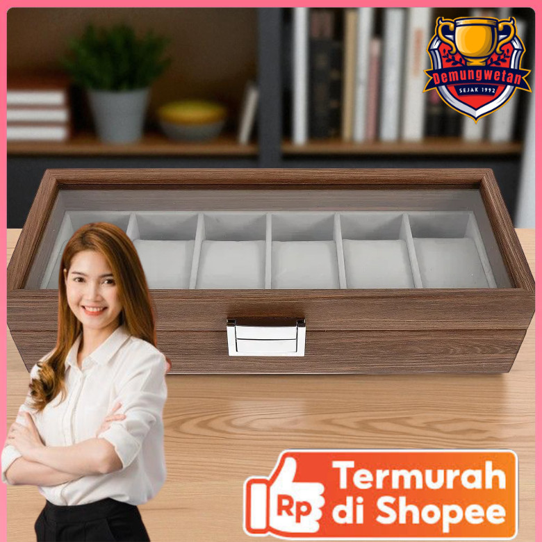 LuWei Watch Storage Organizer กล่องนาฬิกา 6 ตาราง - SKW147