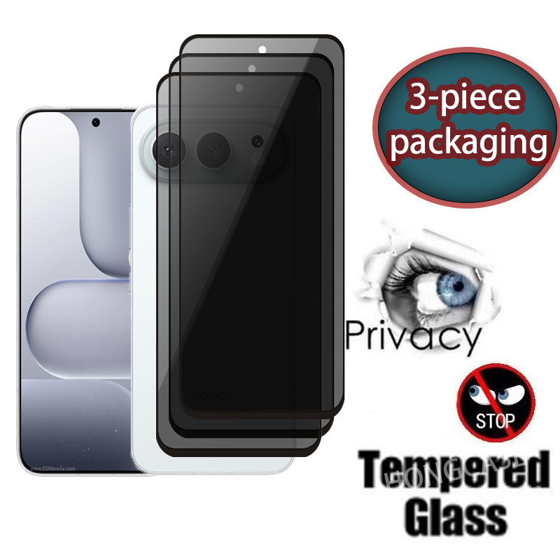 3 ชิ้นป้องกันหน้าจอสําหรับ Honor 500 Pro 500Pro 5G 2025 Anti-Spy Full Cover บรรจุภัณฑ์ส่วนตัวกระจกนิ