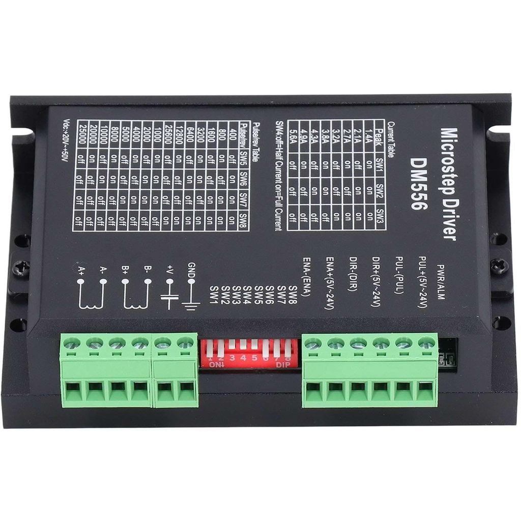 Stepper Motor Driver DM556 dm556 DC36V Stepper Motor Controller 5.6A เอาต์พุต, 200KHz Response Pwm เ