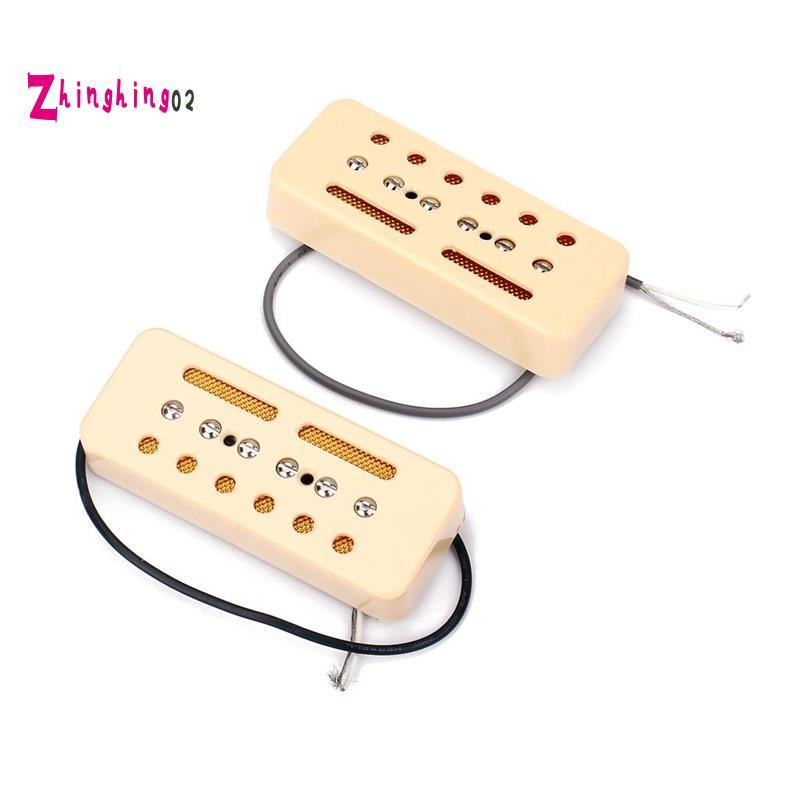 2 ชิ้น Single Coil Soap Bar Pickups สําหรับ P-90 P90 LP Gb ชิ้นส่วนกีตาร์ไฟฟ้าอุปกรณ์เสริม 50 มิลลิเ