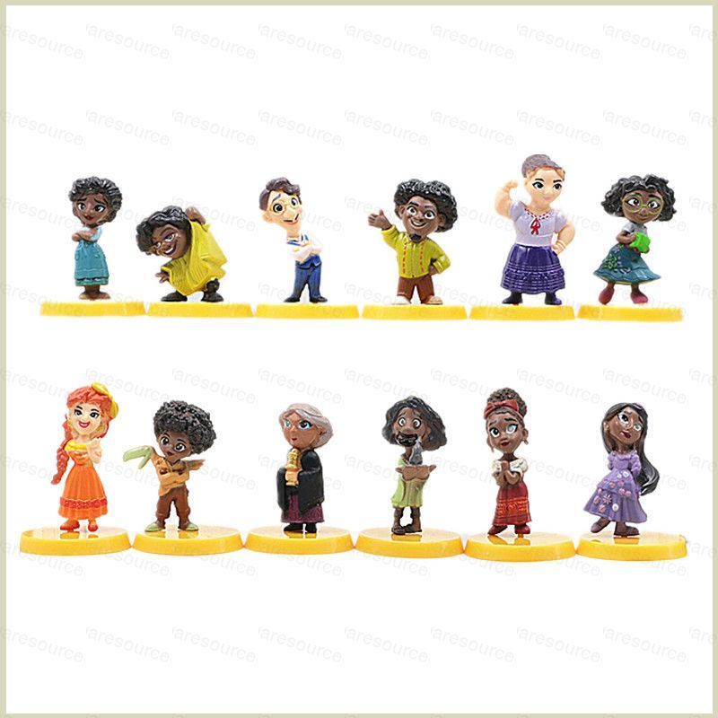 SC 12pcs Encanto Action Figure Madrigals ครอบครัวตุ๊กตาของเล่นเด็กตกแต่งบ้านเครื่องประดับคอลเลกชันขอ