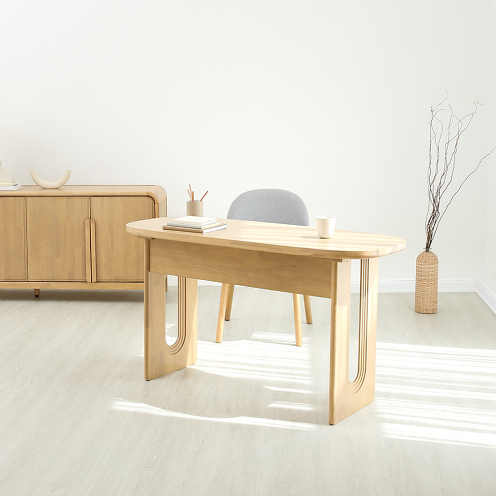 INDEX LIVING MALL โต๊ะทำงาน รุ่นอาโอโมริ ขนาด 140  ซม. - สีวอร์ม โอ๊ค - รูปที่ 3