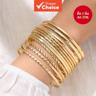 12 ชิ้น Stylish Bohemian Layered Minimalist ชุดกําไลข้อมือเร…