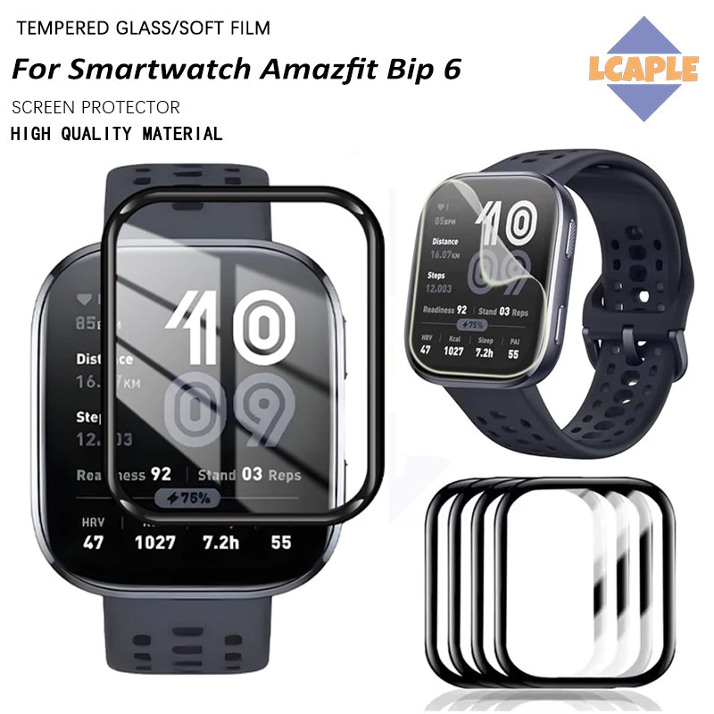 กระจกนิรภัย / ฟิล์มนุ่มสำหรับ for Smartwatch Amazfit Bip 6 อุปกรณ์ป้องกันหน้าจอป้องกัน Gores สำหรับ for Amazfit Bip 6