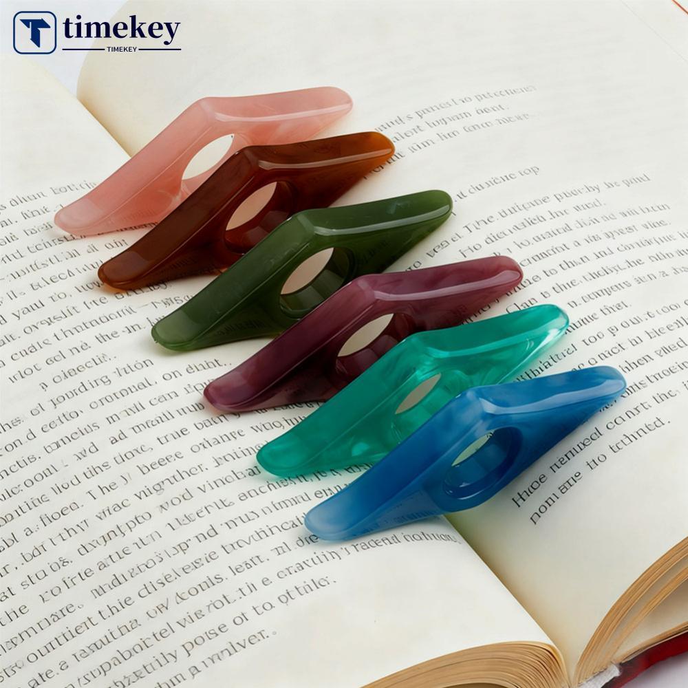 TIMEKEY เรซิ่น Thumb Book ขาตั้งหน้าหนังสือผู้ถือทนทานอ่าน Aid อุปกรณ์เสริมสะดวก Bookmark Thumb แหวน H4K8