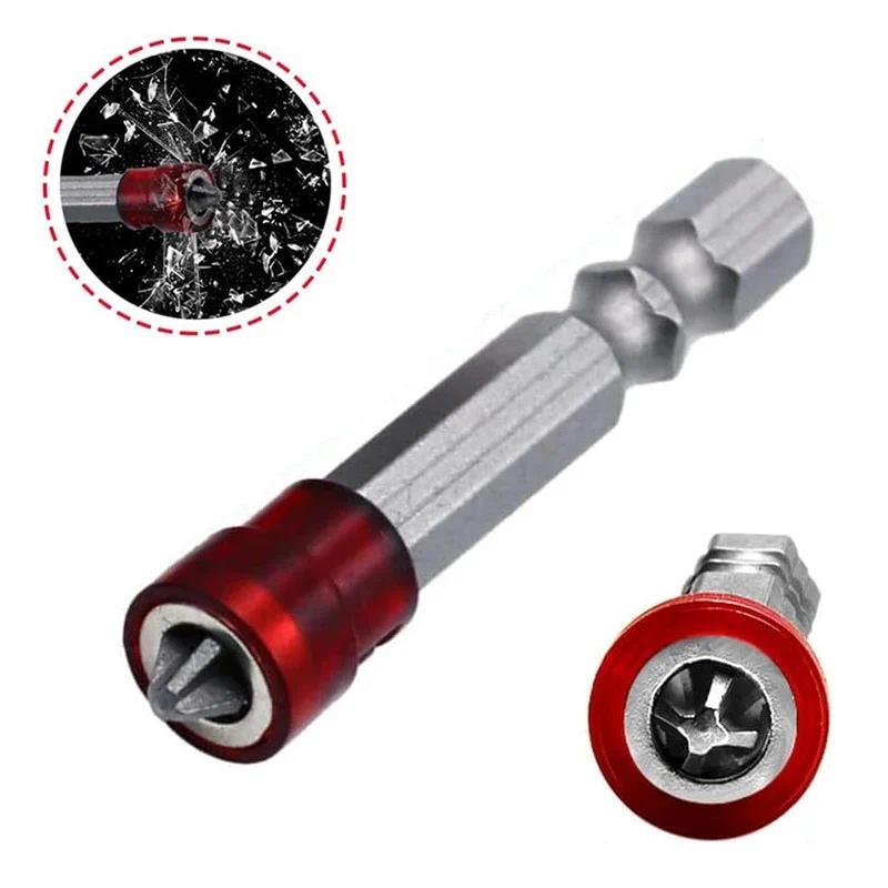 Magnetic Screwdriver Bit PH2 Cross-head 1Inch Hex Shank Screwdriver Holder Ring for House Working El