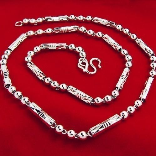 PT950 สีแดงชายChic Dish珠项链项链项链项链 同星款 链项链男 PT950 Platinum Mens Olive