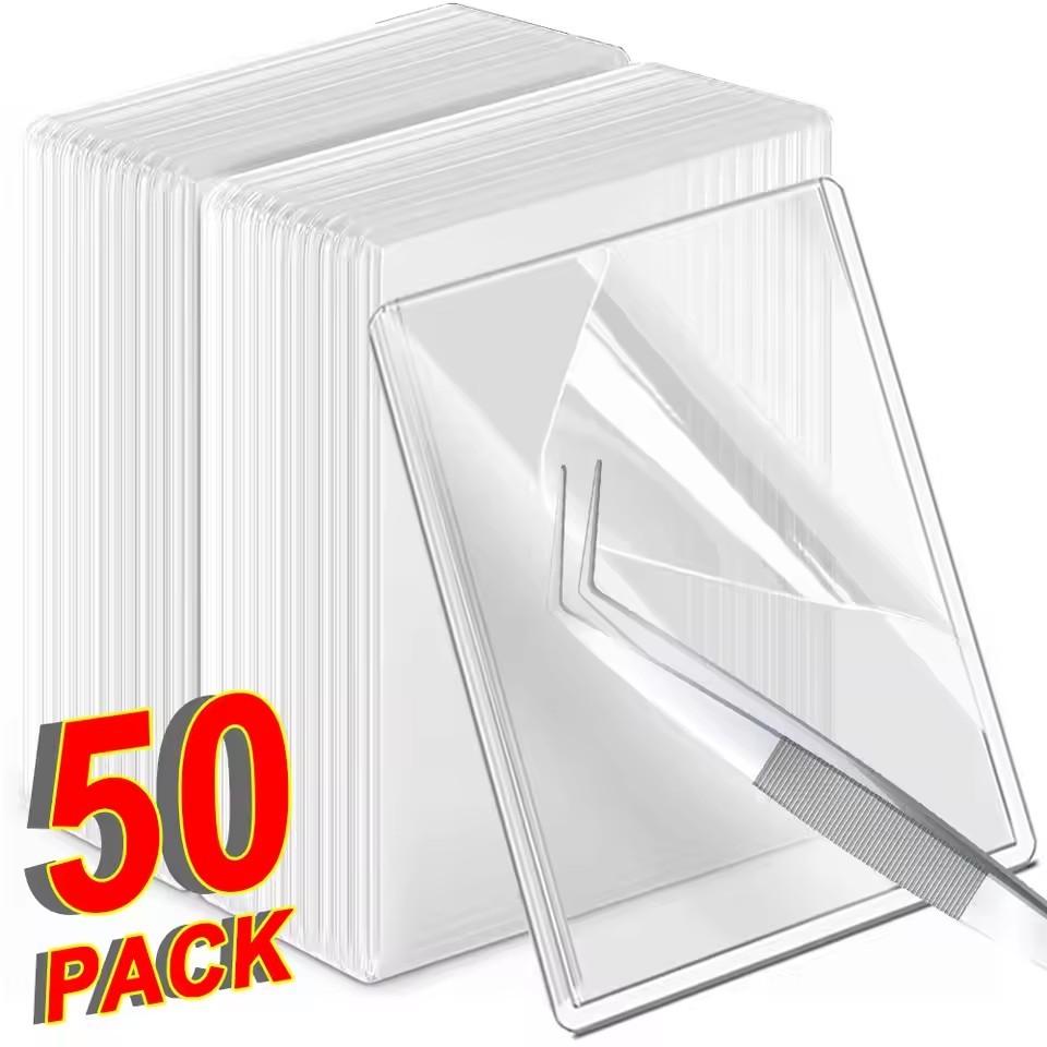 10-50ชิ้นพีวีซีใสการ์ดแขน/ไอดอลภาพเกมผู้ถือบัตรปก/การ์ดเล่นเกมป้องกัน