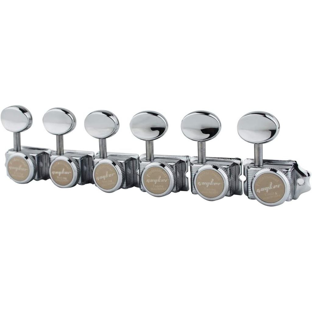 Guyker 6 Inline Vintage Guitar Lock String Tuners – ล็อคปรับแต่งหมุดหัวเครื่องสําหรับ ST TL สไตล์ไฟฟ