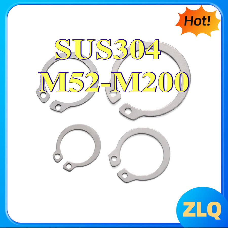 แหวนล็อคนอก แหวนล็อคเพลา สแตนเลส 304 Stainless 304 SUS304 GB894 M52-M200[zlq168-FC-1]