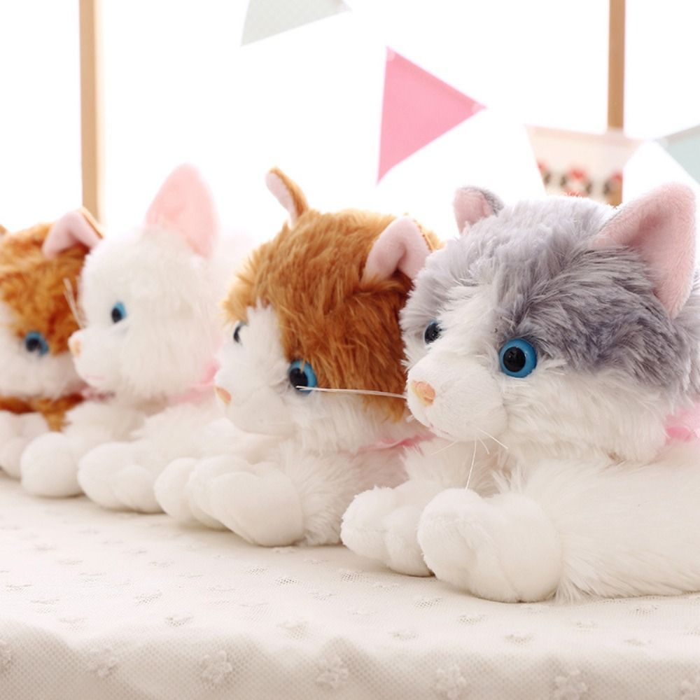 ฮ่าๆ จําลองแมวของเล่นตุ๊กตา,นุ่มปุย30ซม เหมียว แมวตุ๊กตาตุ๊กตา,น่ารักสมจริงลูกแมวกอดหมอนของเล่นผ่อนคลาย - รูปที่ 5