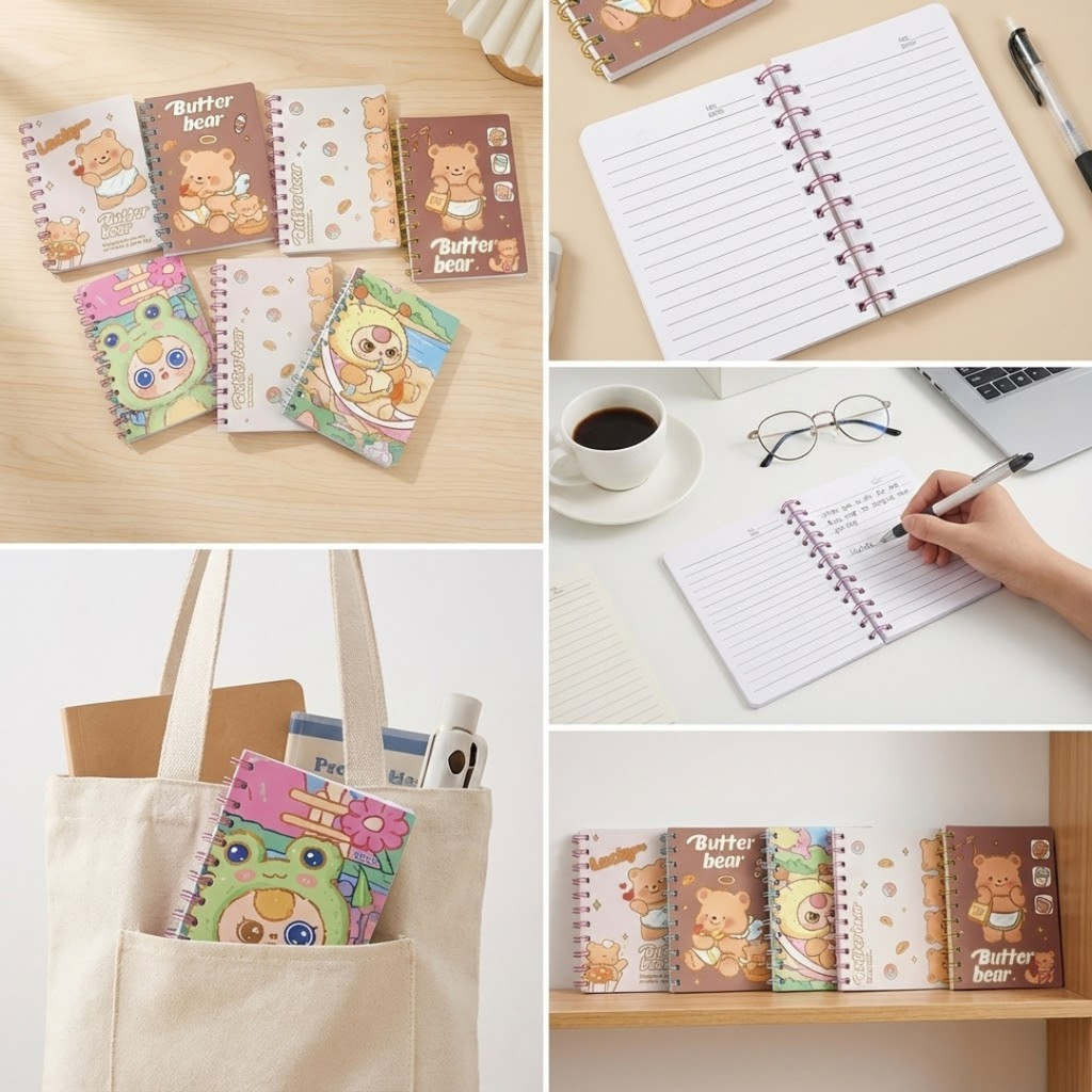 สมุด Spiral Notes / สมุด A6 – สมุดโน๊ตเกลียว 8806 / 5042 Mix Character ขนาด A6