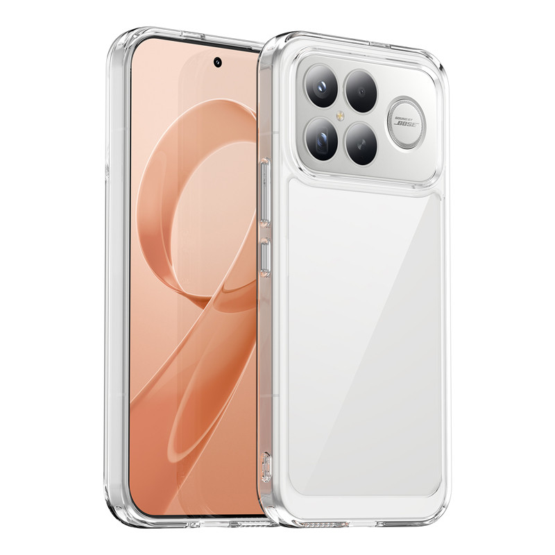 สําหรับ Xiaomi Redmi K90 Pro Max POCO F8 Ultra กรณี ELVEV Clear Hard PC ด้านหลัง + Soft TPU กันชนกล้องเลนส์ป้องกันฝาครอบโปร่งใส