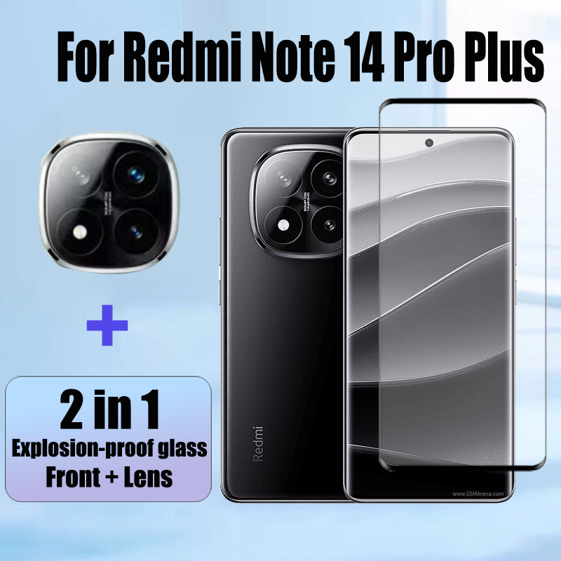 HD ฟิล์ม Redmi Note 14 Pro+ 2 ใน 1 ป้องกันหน้าจอ สำหรับ กระจกนิรภัยสําหรับ สำหรับ Xiaomi Redmi Note 14 13 Pro Plus 4G 5G Anti-impact Glass ฟิล์ม กันรอยหน้าจอ สำหรับ ฟิล์มกระจก & ฟิล์มกล้อง