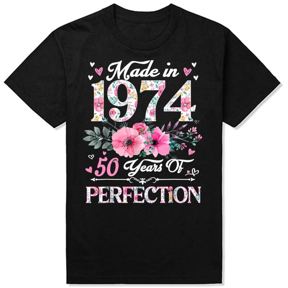 COD 2026Fashion Made in 1974 Floral 50 Years Tshirt Old 50th BirthdaCOD VFQB